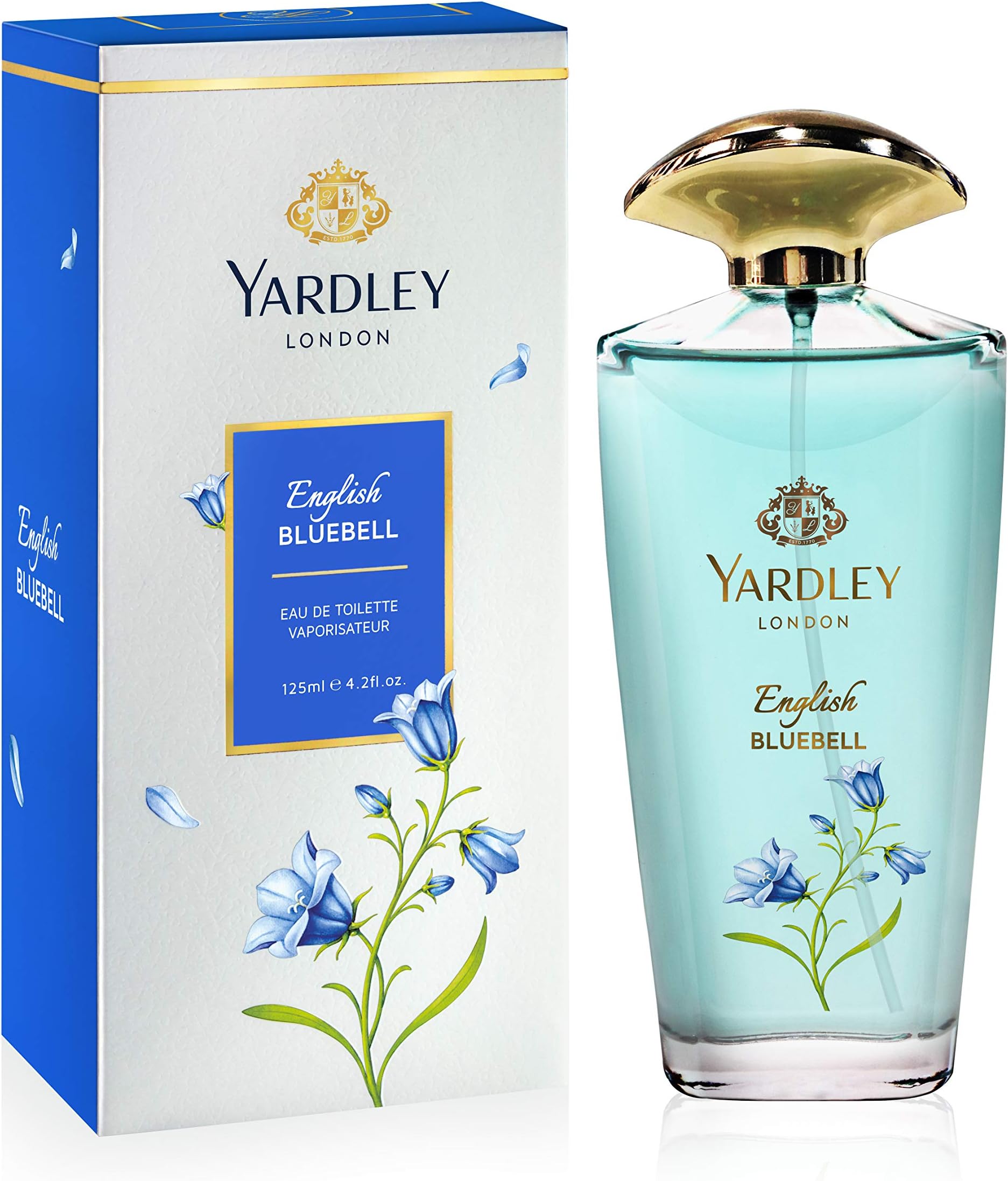 Yardley London English Bluebell Perfume - 125ml Feminine Freshness With Fruity Floral Fragrance Notes Of Jasmine, Lily, Vanilla, & Musk For Women