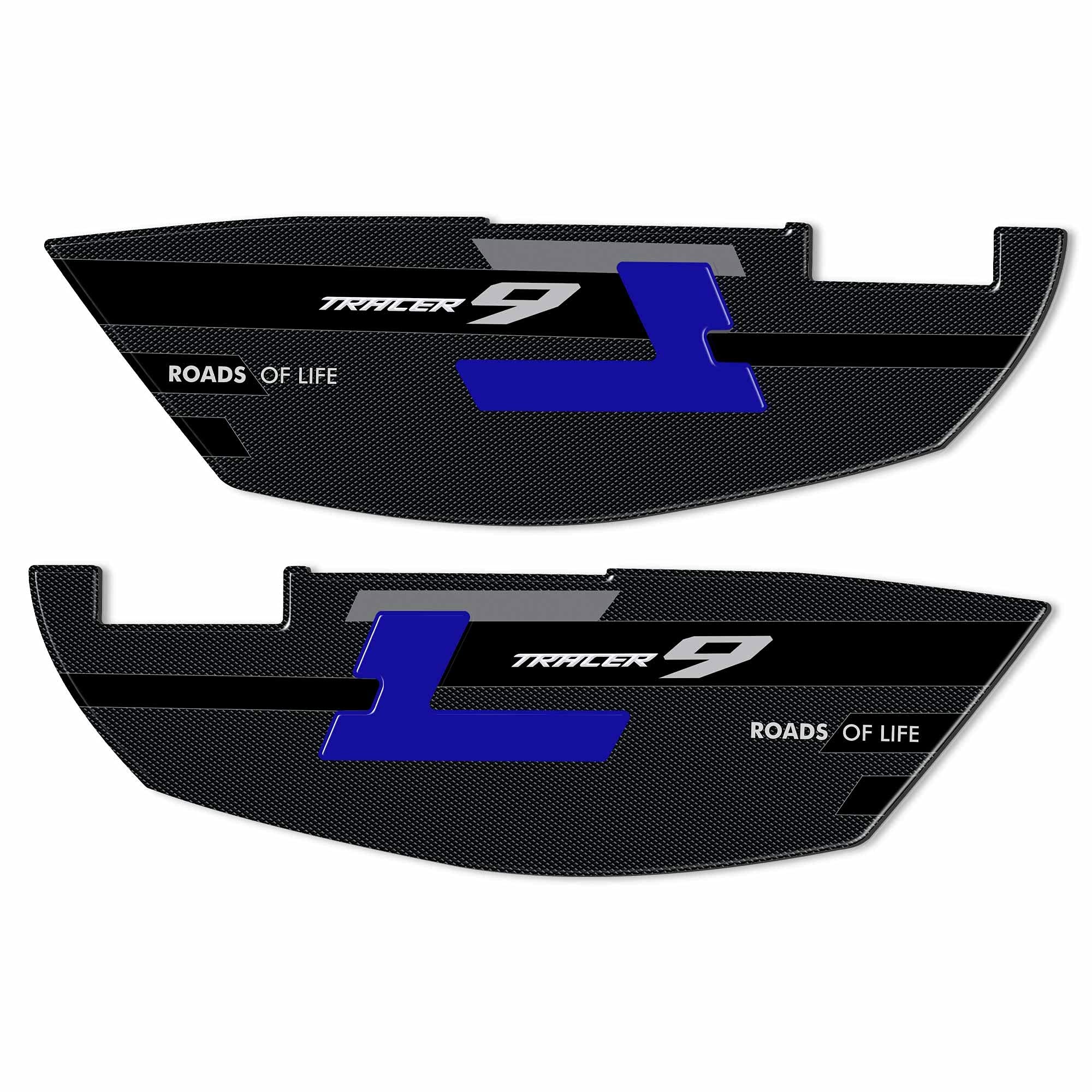 labelbike - 3D Resin Stickers Decorations and Protections of Motorcycle Side Bags Compatible with Yamaha Tracer 9 2021 - Blue Color