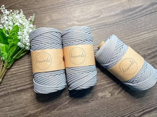 Cordón de macramé de poliéster mate de alta calidad de 0.15 a 0.18 pulgadas (Dove #15)