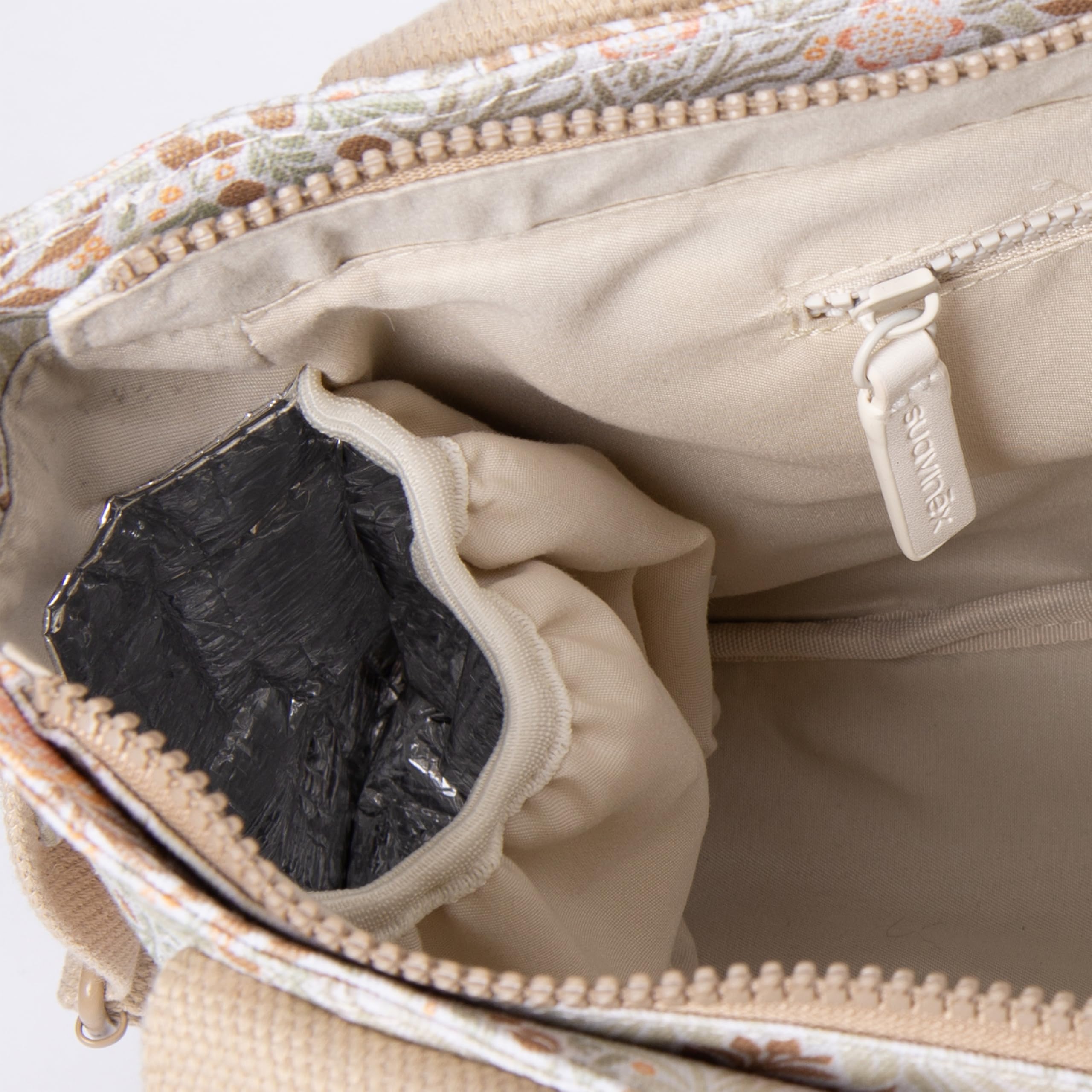 Suavinex Borsa Maternità Organizer per Passeggino con Manici Regolabili, Chiusura a Cerniera, Beige