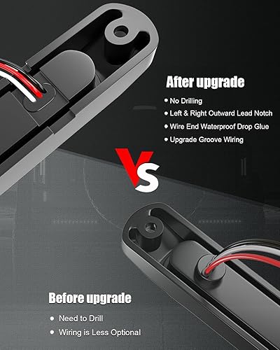 Miniatura 9 de PSEQT Barra de luz LED de 10 pulgadas para remolque, marcha atrás, luces traseras blancas, tira de luces traseras LED, montaje impermeable para