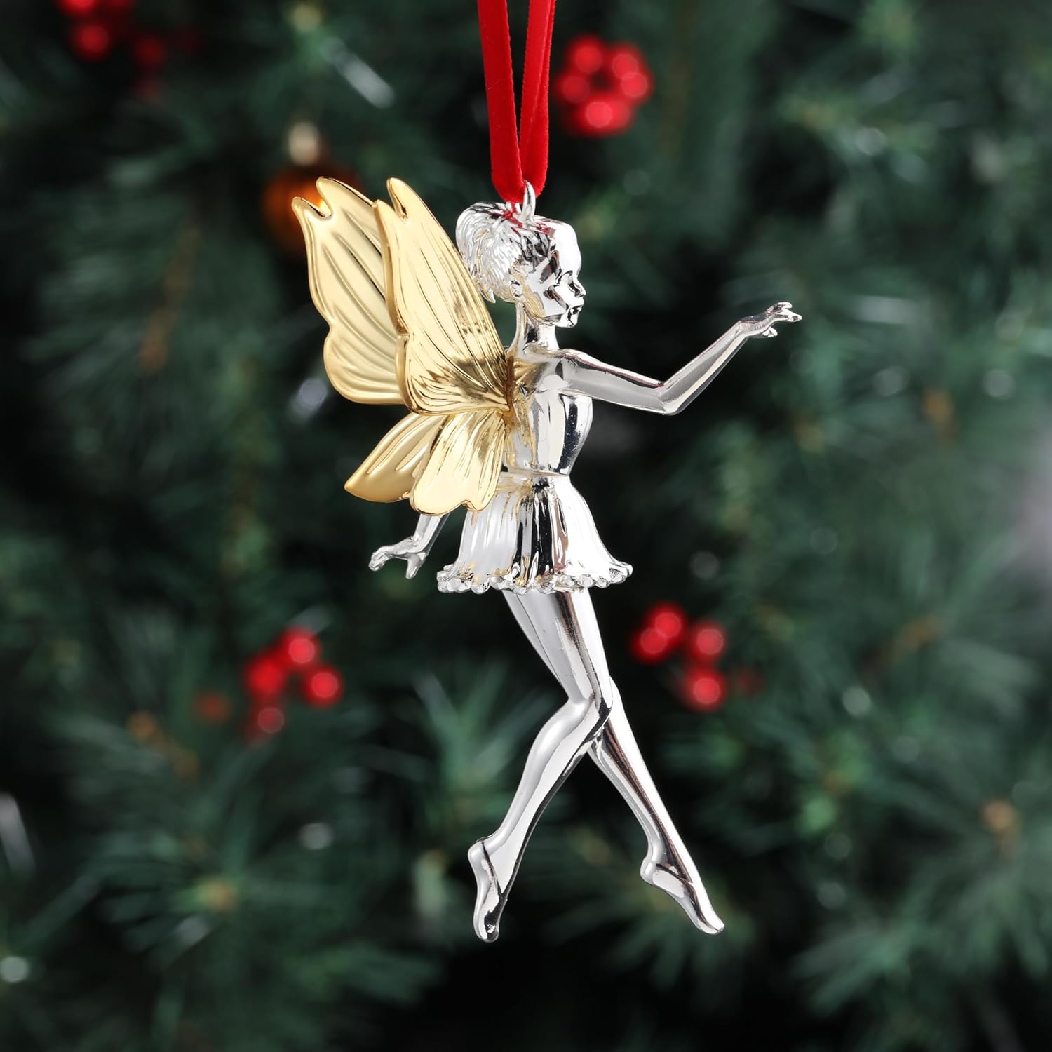 Christmas Ornaments 2025,Silver Christmas Ornament for Xmas Tree Decor, Christmas Ornament Gift Metal Funny Ornament for Christmas Tree - Xmas Hanging Ornament for Holidy Annual Keepsake - Image 8