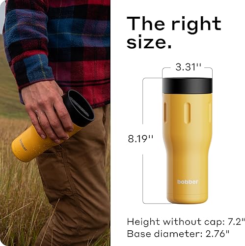 Miniatura 6 de Taza de café portátil de viaje de acero inoxidable con aislamiento al vacío de 16 onzas con tapa bloqueada 100% a prueba de fugas (tónico jengibre)