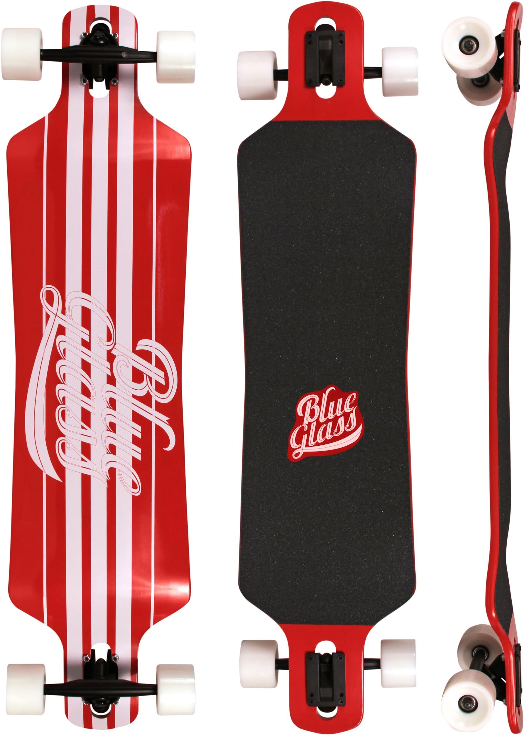 Redline 10" x 40" - 28.5" Wheelbase Drop Down Drop Through Longboard Complete