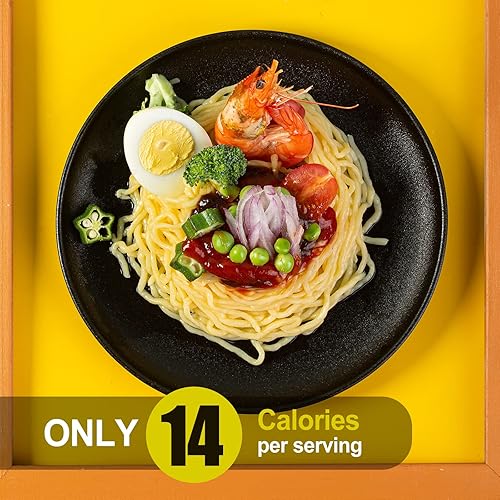 Miniatura 25 de Hethstia Konjac Fettuccine de fideos, pasta Shirataki baja en carbohidratos, apta para dieta keto y paleo, sin gluten, vegano, bajo en calorías