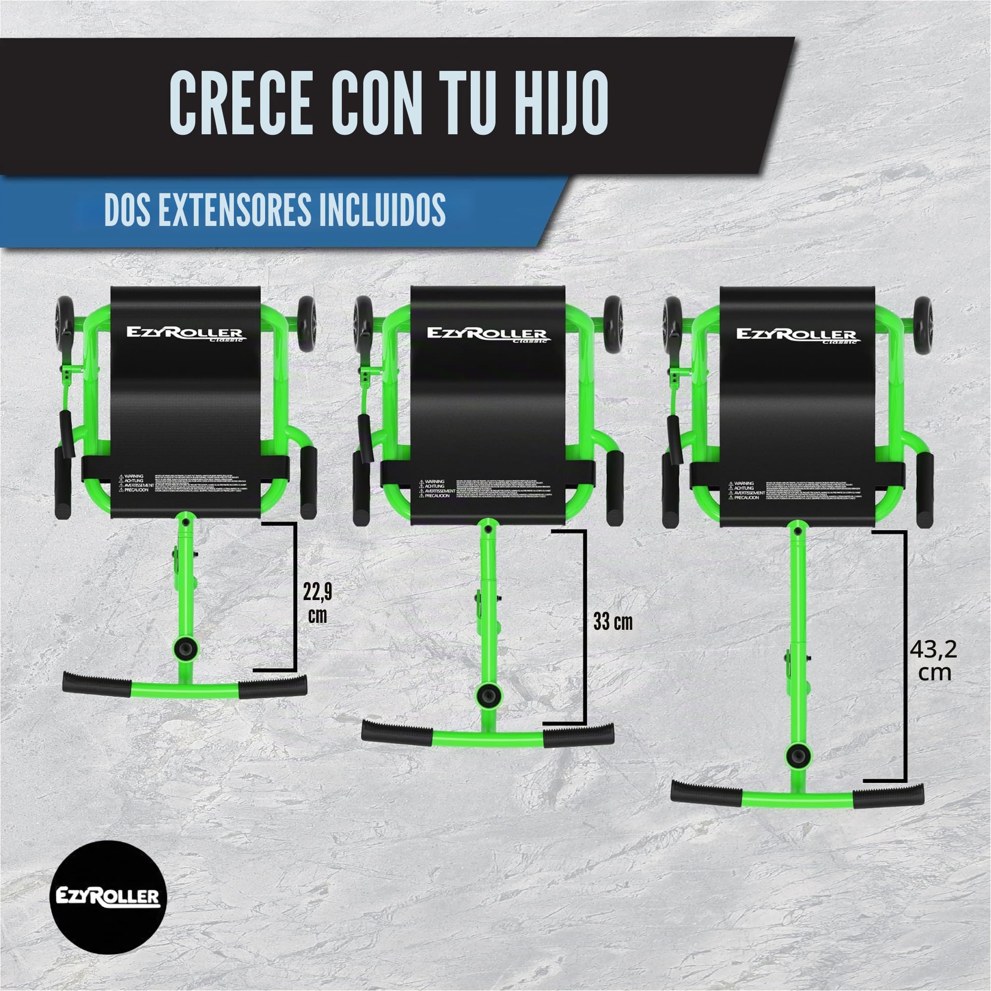 EzyRoller- Clásico Patinete para niños (EZR1LG), ruedas de 100 milimetros