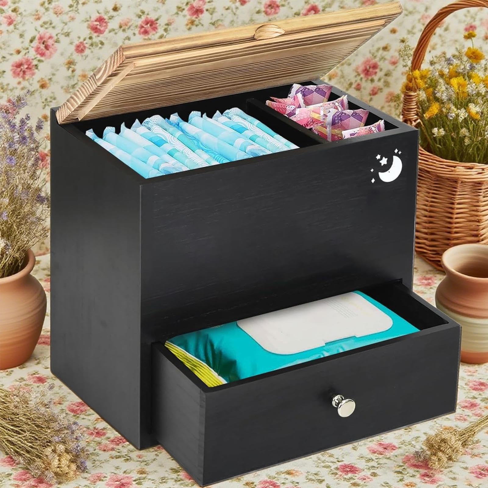 Tampon Aufbewahrung für Badezimmer Deko Spender Box Behälter