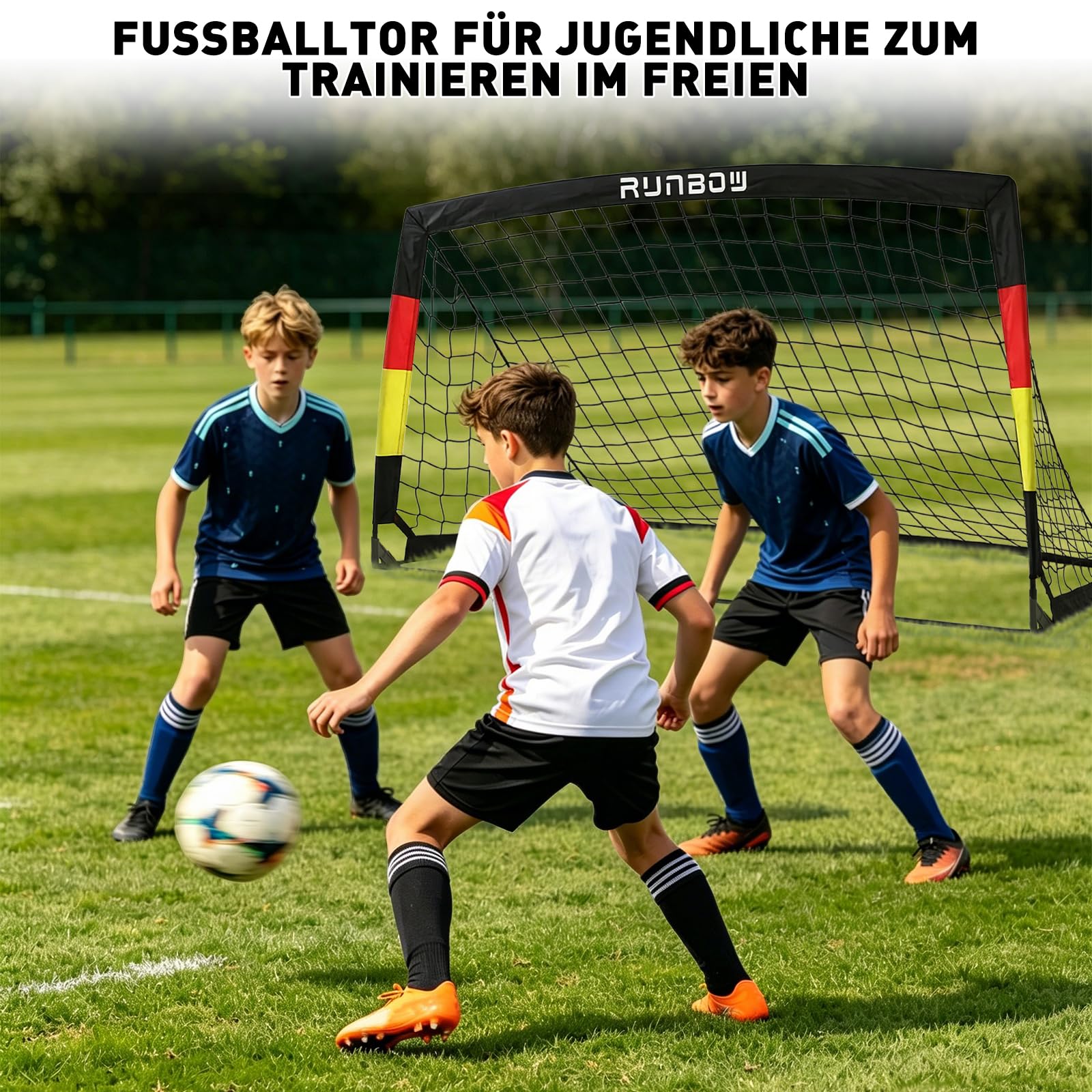 213 x 152cm Kinder Fußballtor, Faltbar Outdoor Übung Fußballnetz für Garten