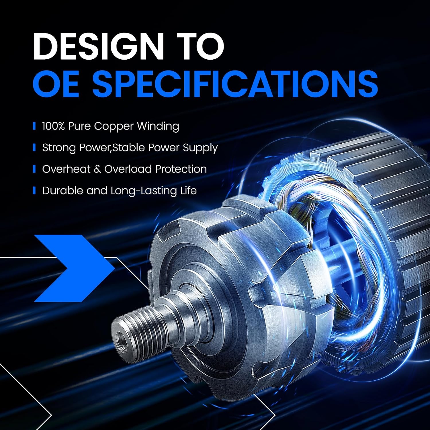 11619 Alternator Compatible with Ford Fiesta 2011-2019 1.6L L4 | 120A 12V CW 6-Groove Pulley | Replace 11619N AE8T-10300-AA BE8Z-10346-A TG12C098
