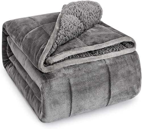 Wemore Weighted Blanket for Adults 15 lbs Sherpa