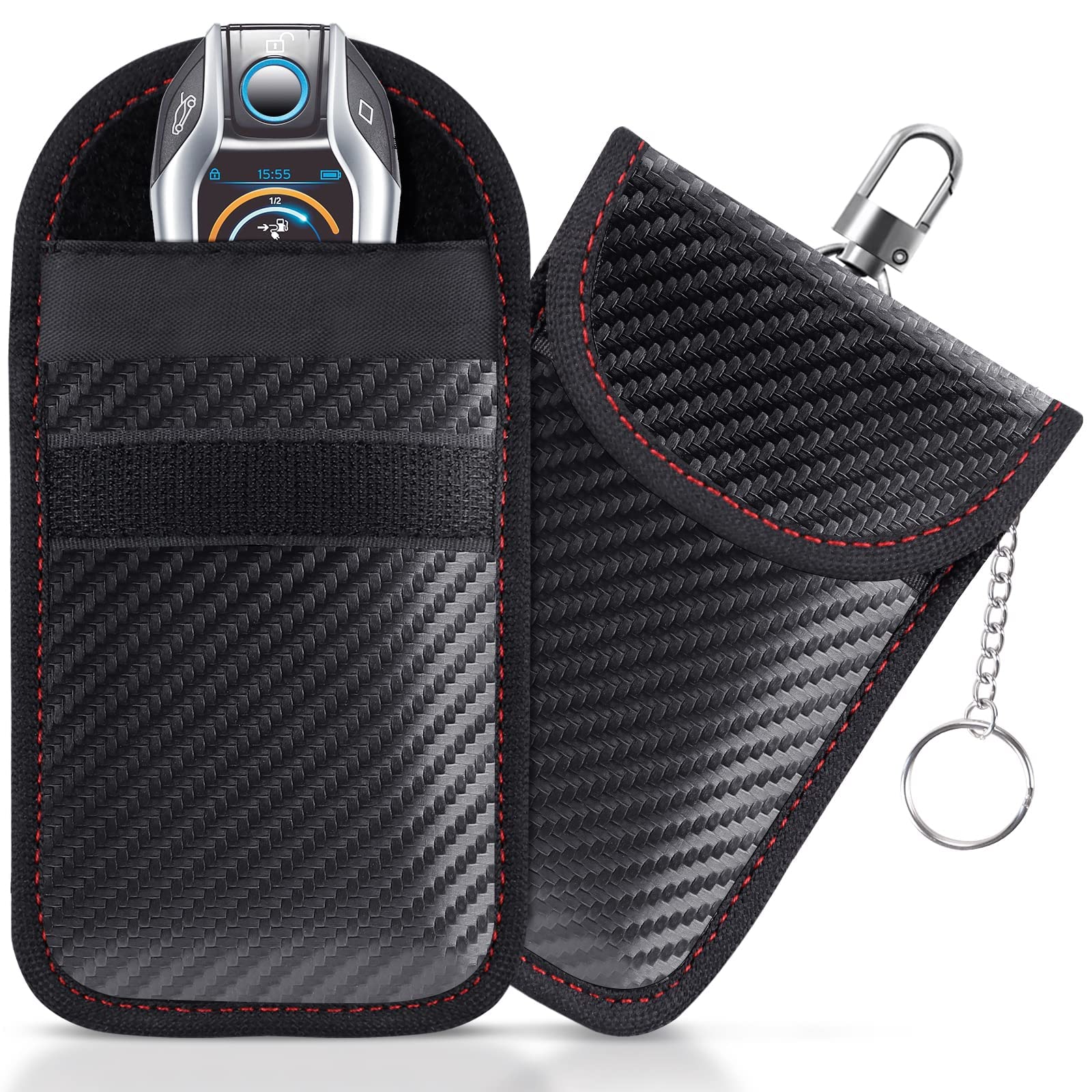 figurine Faraday Bag, Car Key Case for Signal Protection, Secure Faraday Bag for Phone and Car Keys, Large Size with Keychain Design for Daily Commute and Travel Use-image-33
