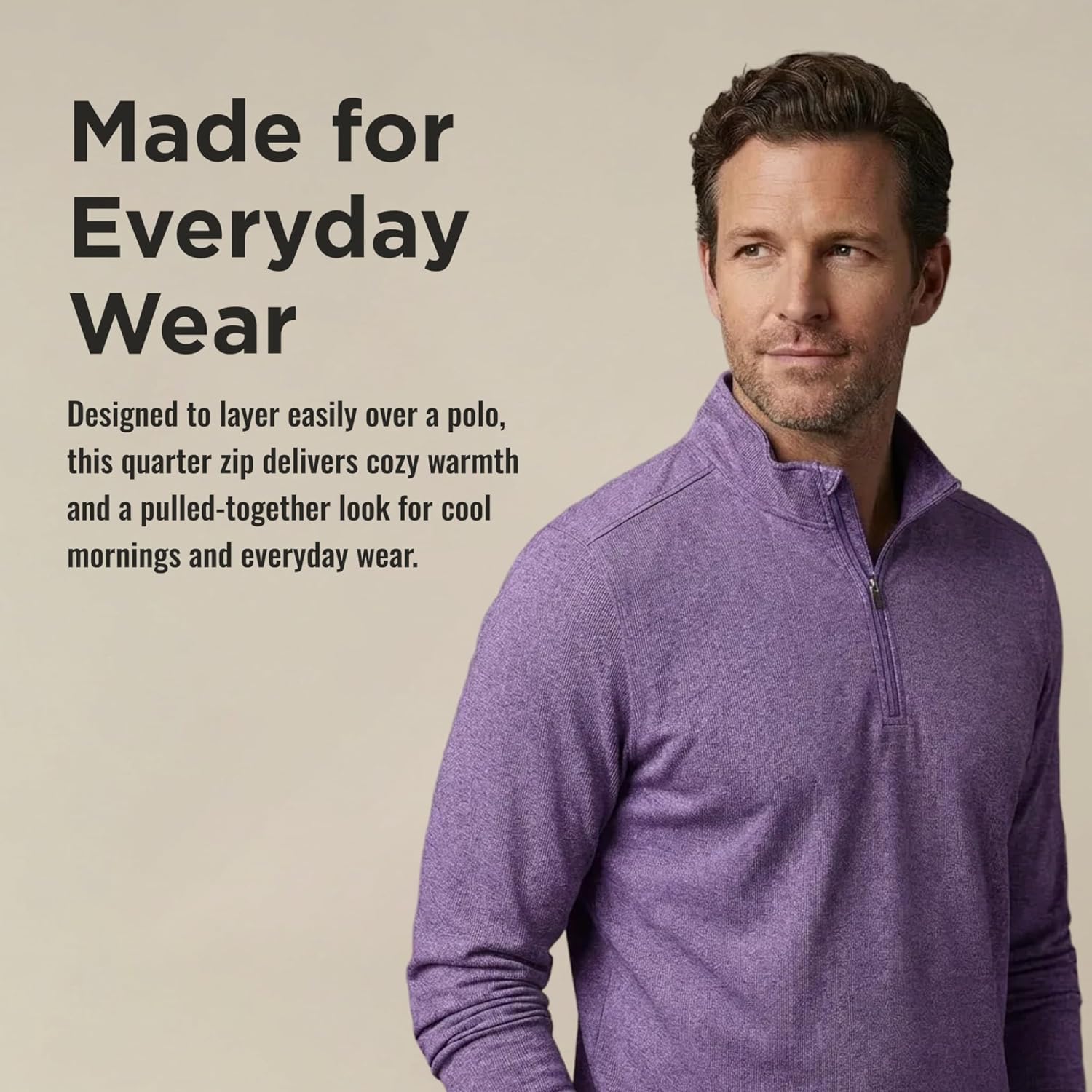 US Mens Soccer Subtle Quarter Zip Mock - Image 8