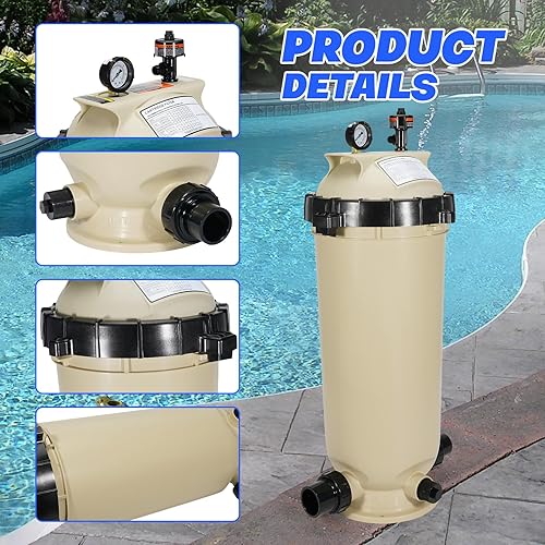 Miniatura 4 de Conjunto de bomba de filtro de piscina de un solo cartucho 160316 100 pies cuadrados 100 GPM apto para piscina Pentair Clean & Clear CC100 Pool Spa,