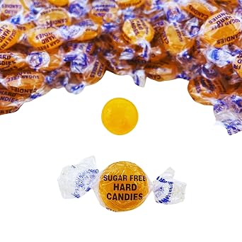 Sugar Free Butterscotch Hard Candy, Individually Wrapped, Gluten Free, 16 Oz