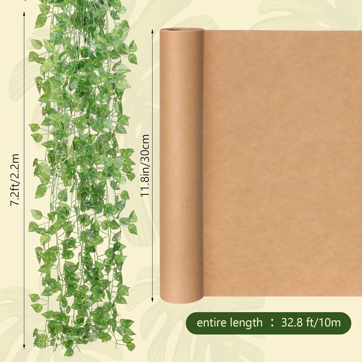 61 Pack Hawaiian Luau Party Decorations, Includes 12 Hanging Tropical Birds Honeycomb 84 Feet 12 Strands Artificial Ivy Garland 36 Pack 6 Kinds Artificial Palm Leaves for Classroom Birthday DIY