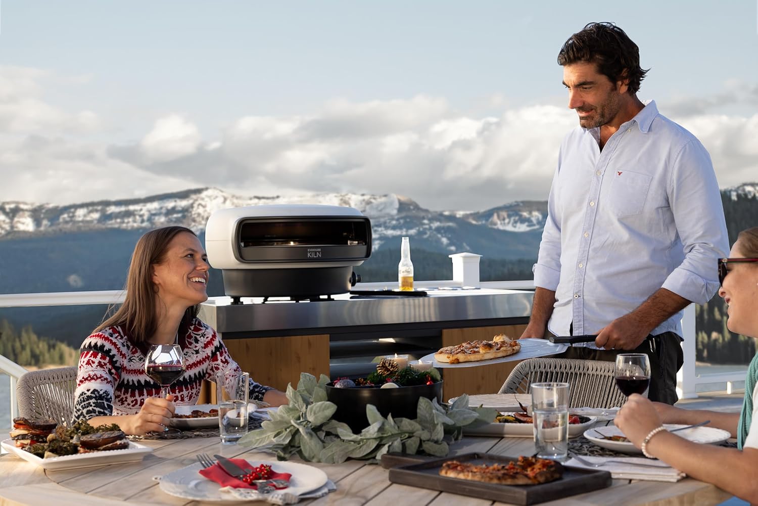 Everdure KILN R Series 2-Burner Gas Pizza Oven - 16” Restaurant Quality Pizza in Under 2 Minutes - Backyard, Portable Pizza Oven for Families & Pizza Enthusiasts, Cooks More Than Pizza, Stone