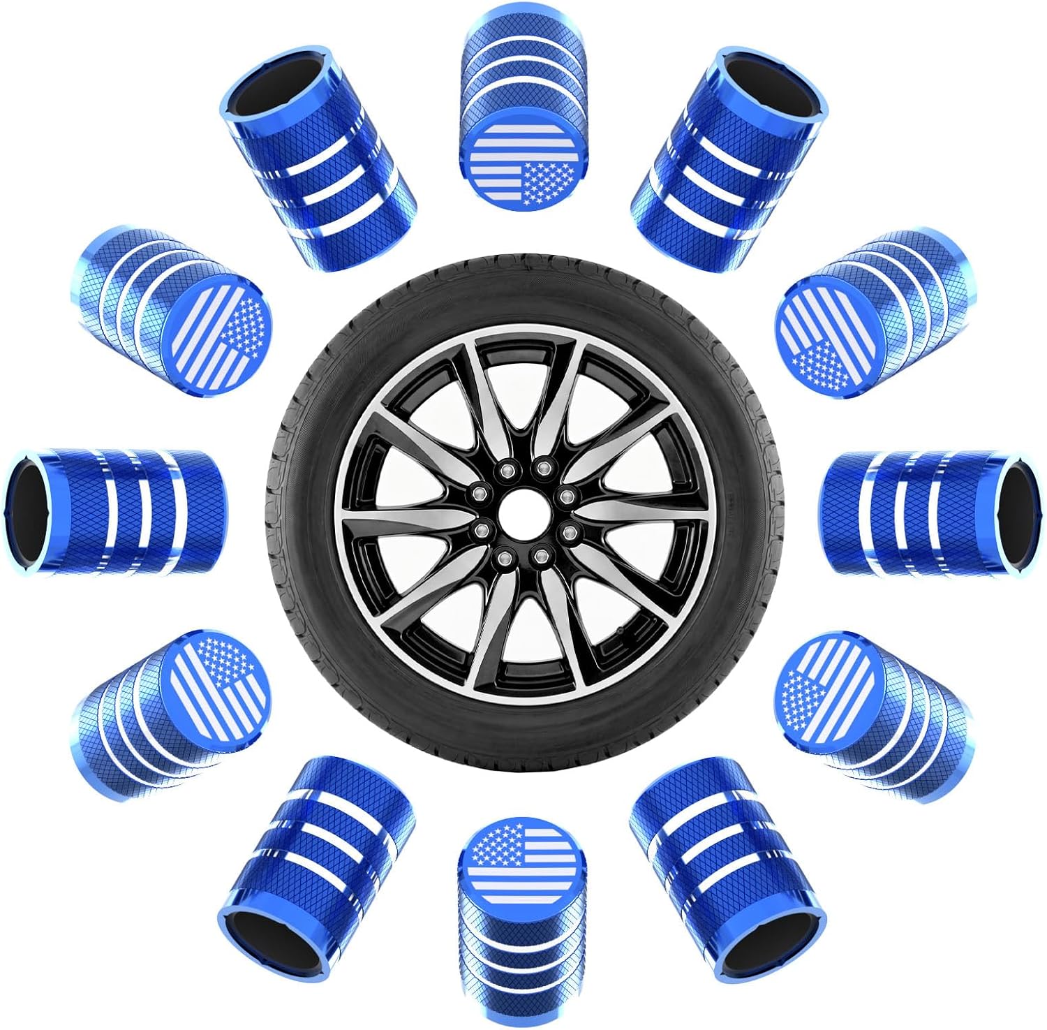 12Pcs Car Tire Valve Stem Caps, Tire Air Cap for Car Accessories