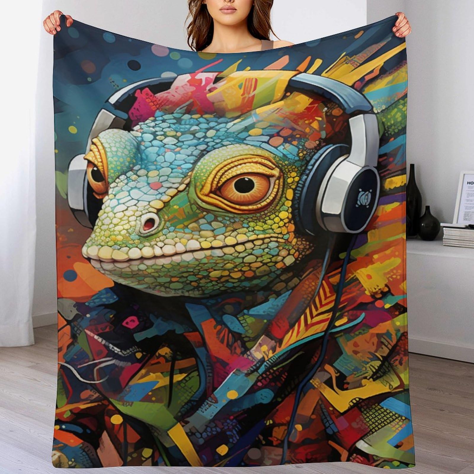 Couverture Polaire caméléon douce en flannel pour canapé et lit 140x180cm