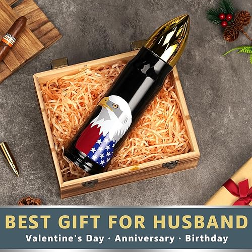 Vista 70 de Vaso de acero inoxidable de 17 onzas para hombres, él, marido, papá, taza de café con forma única para hombre, pesca, caza, camping, Navidad