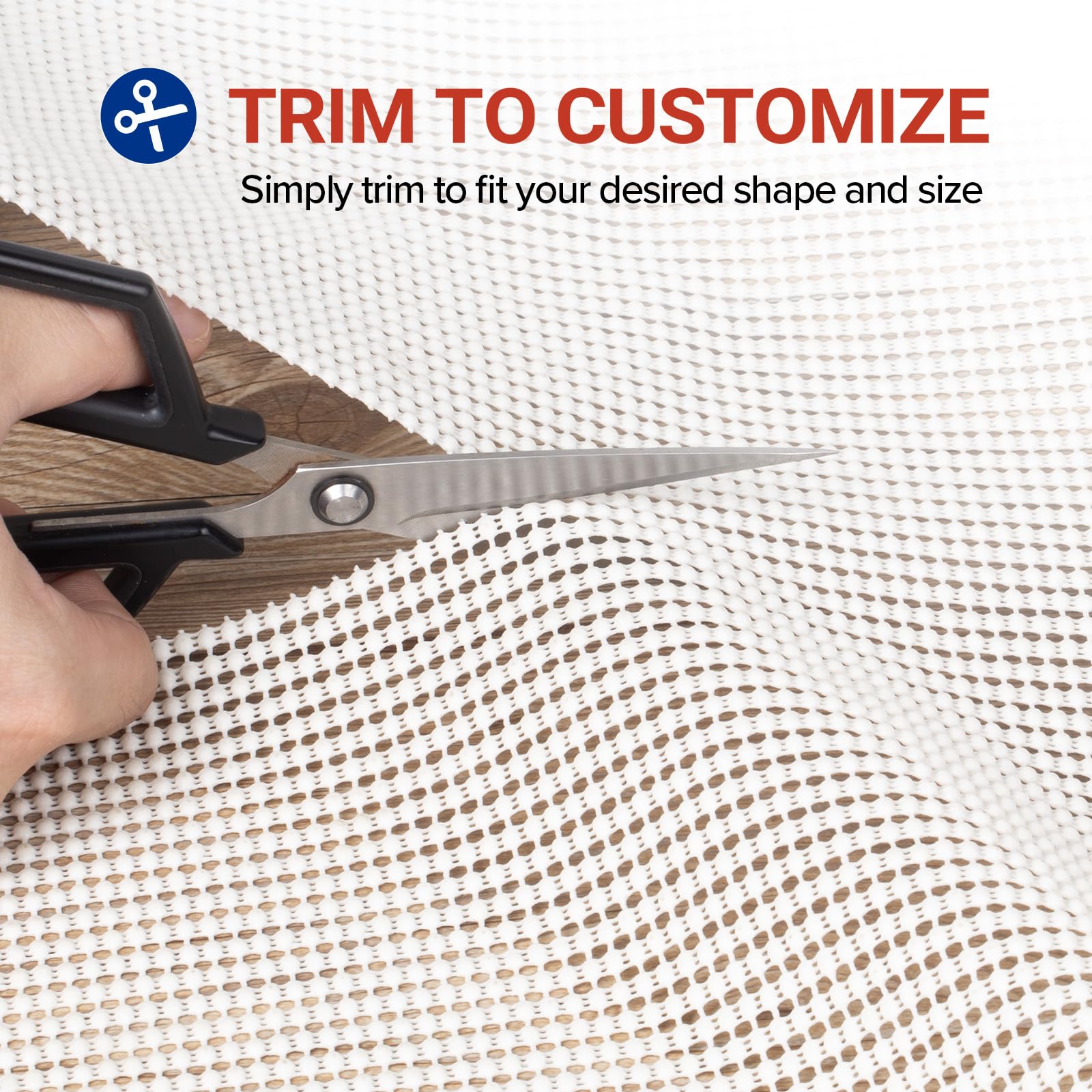 Non Slip Rug Pad Gripper 2x3 Feet, Anti Skid Mat for Under Area Rugs, Keeps Rugs in Position and Safe, Thick Cushioned Carpet Pad for Hardwood Floors Protection