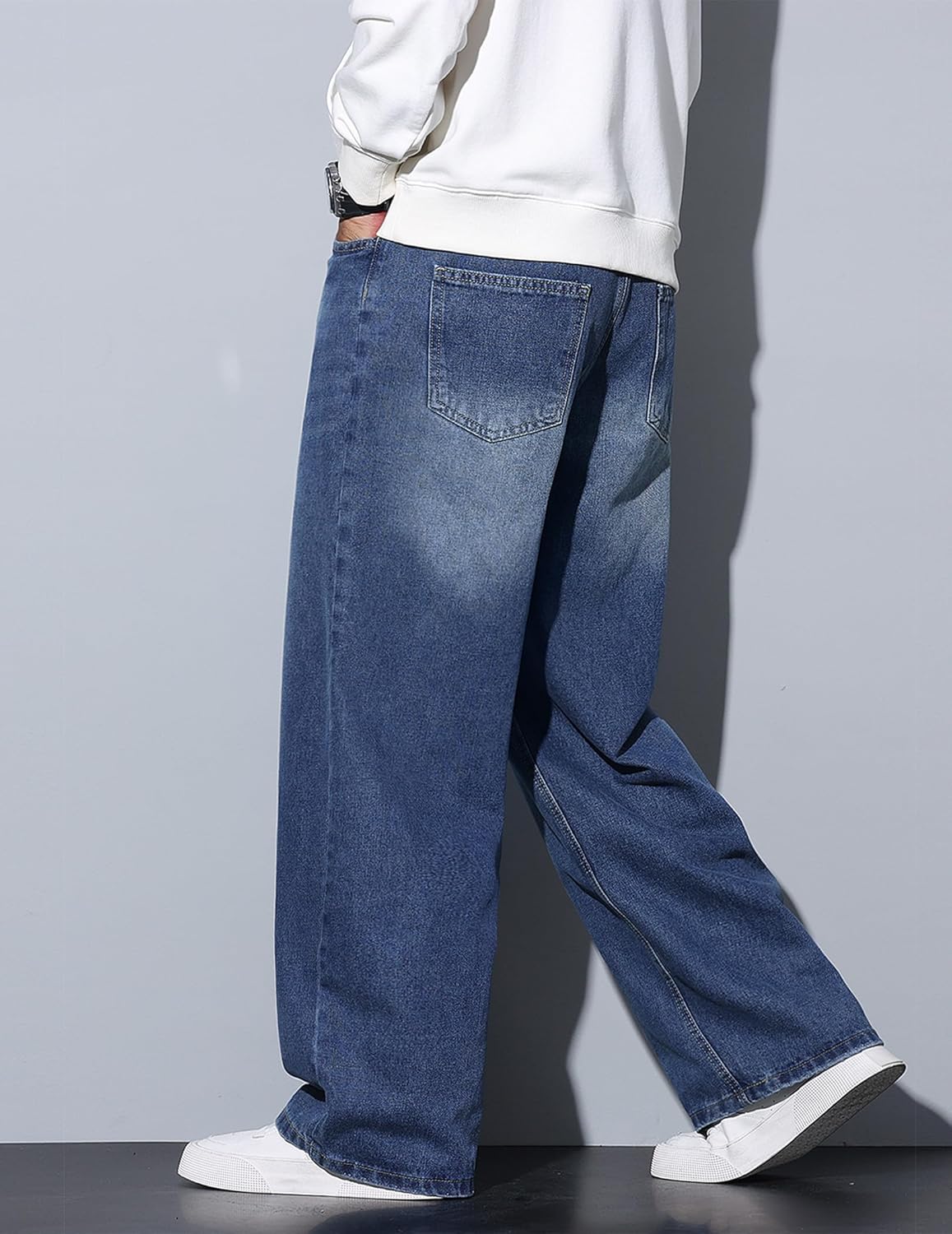 Men's Wide Leg Jeans Baggy Denim Pants Loose Fit Hip Hop Trousers Skater Jeans Y2k Clothes - Image 7