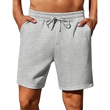 PINSPARK Mens Lounge Sweat Shorts,7" Casual Gym Athletic Workout Short