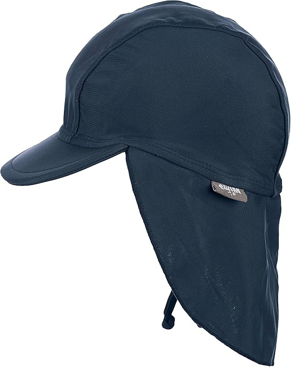 Sterntaler Schirmmütze mit Nackenschutz zum Binden Raute Cappello da Sole, Azzurro, 47 Bambino