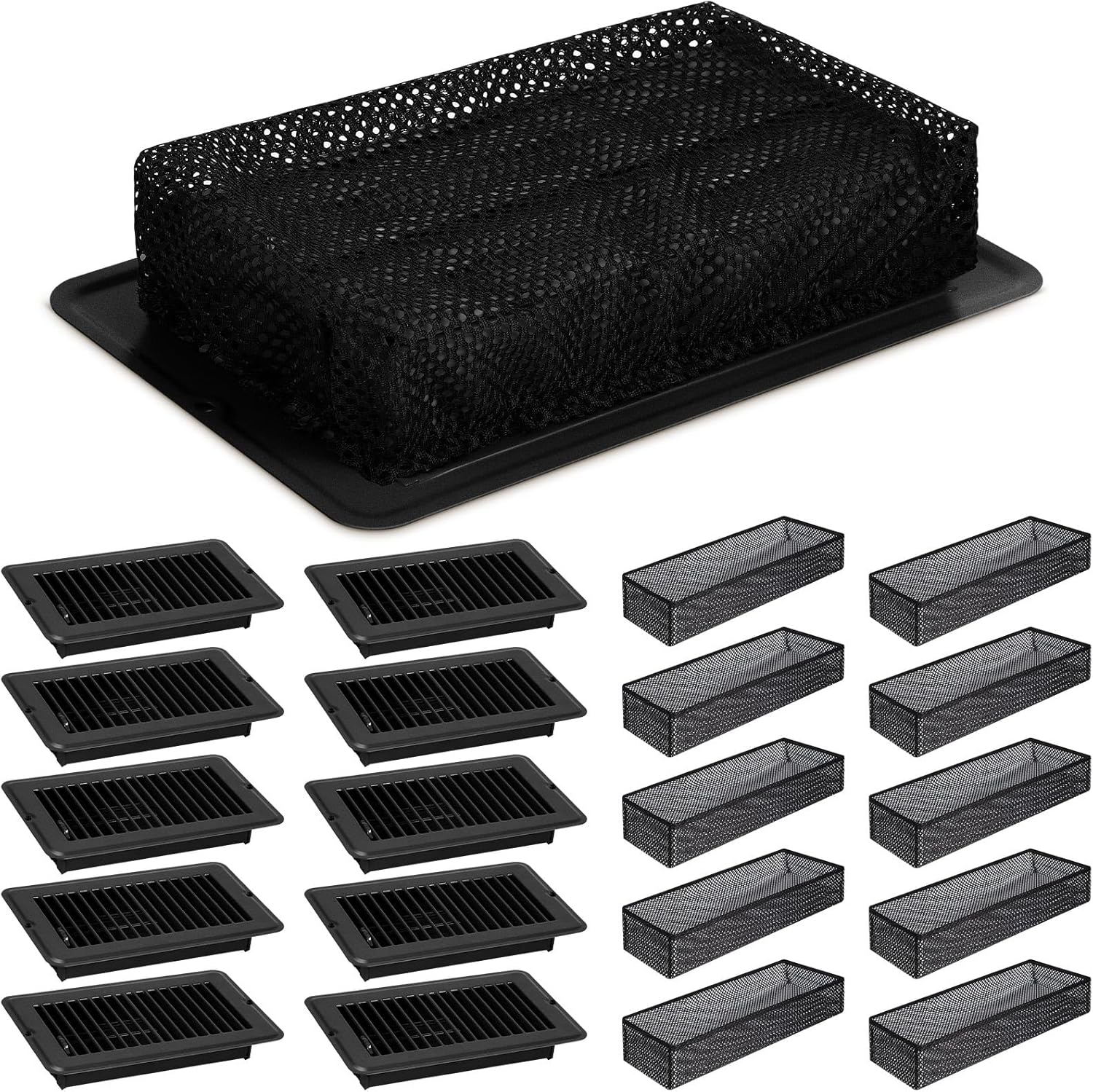 Therwen 20 Pcs RV Floor Vents Register with Vent Mesh Cover