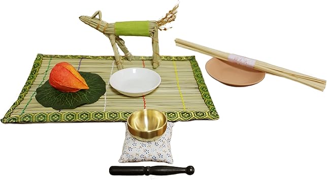 Amazon Co Jp ペット供養 お盆 お盆飾りセット 精霊馬 お清めセットつき ろうそく8本入り Cセット わんちゃん おりんつき ホーム キッチン