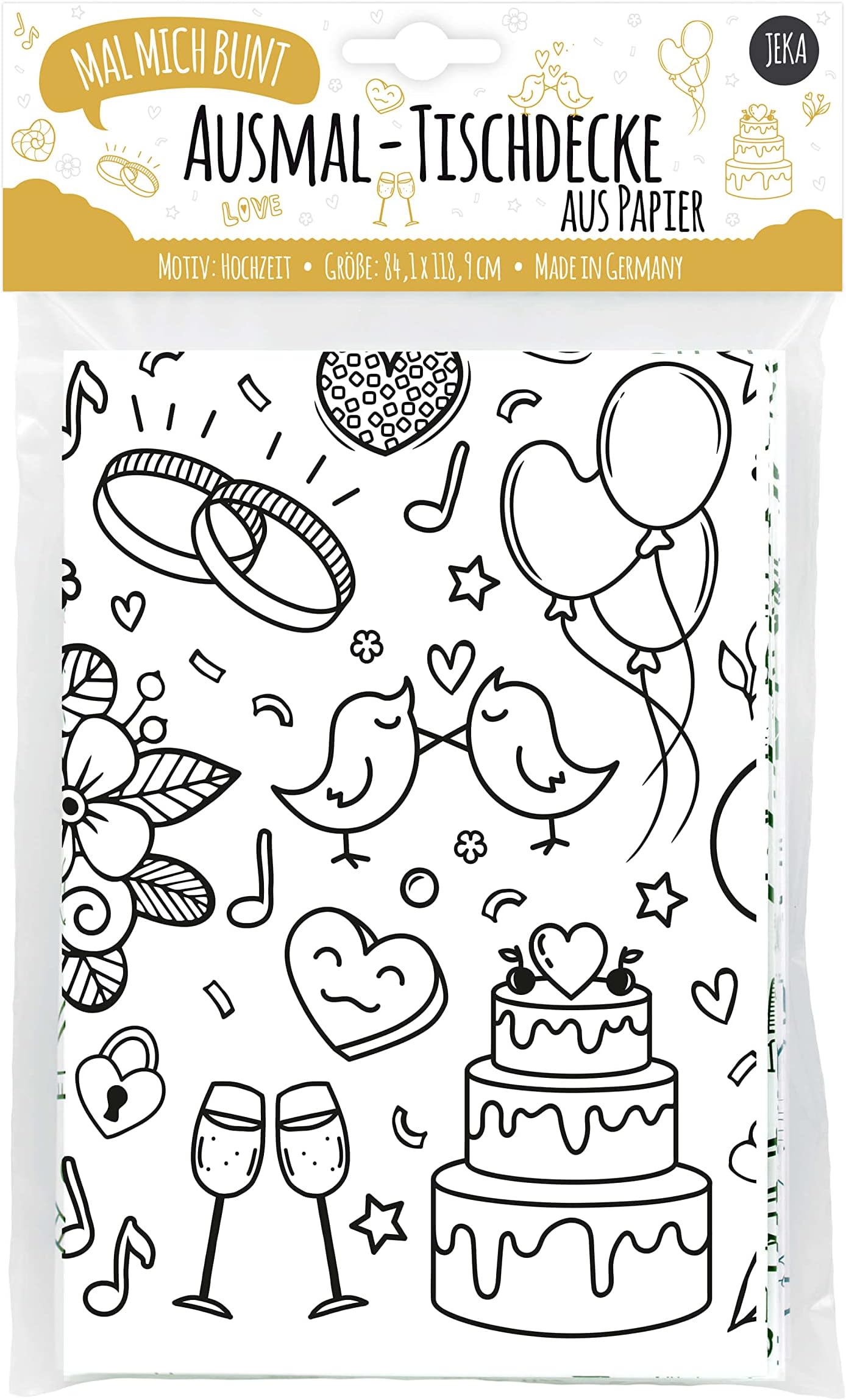 Nurila Ausmaltischdecke 80x110cm - Mal-Tischdecke Für Kindergeburtstage & Partys