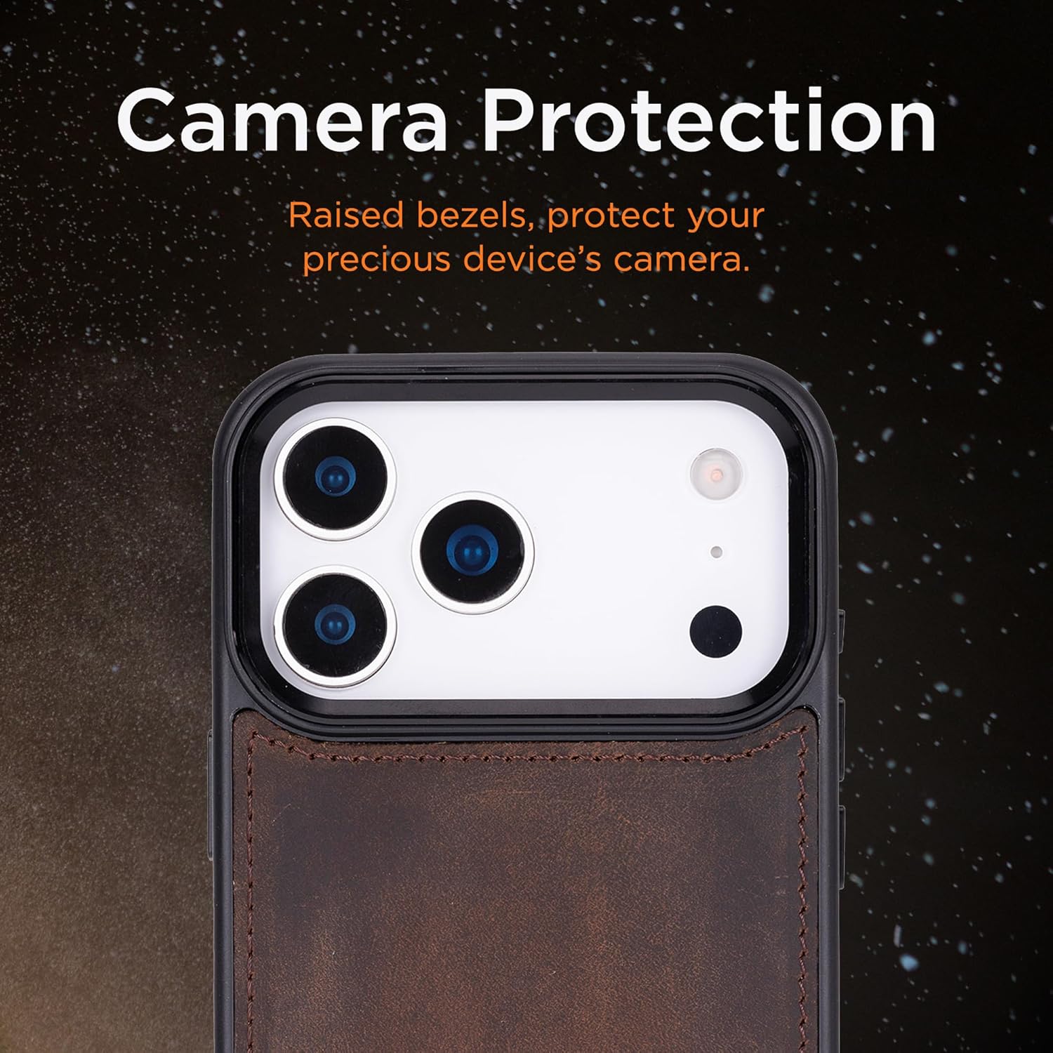 Bayelon Wallet Case for iPhone 17 Pro Max | 6.9", Full Grain Leather Wallet Case, Detachable Magnetic Flip Cover, Card Holder, MagSafe Compatible, RFID, Genuine Leather Phone Case (Coffee Brown)