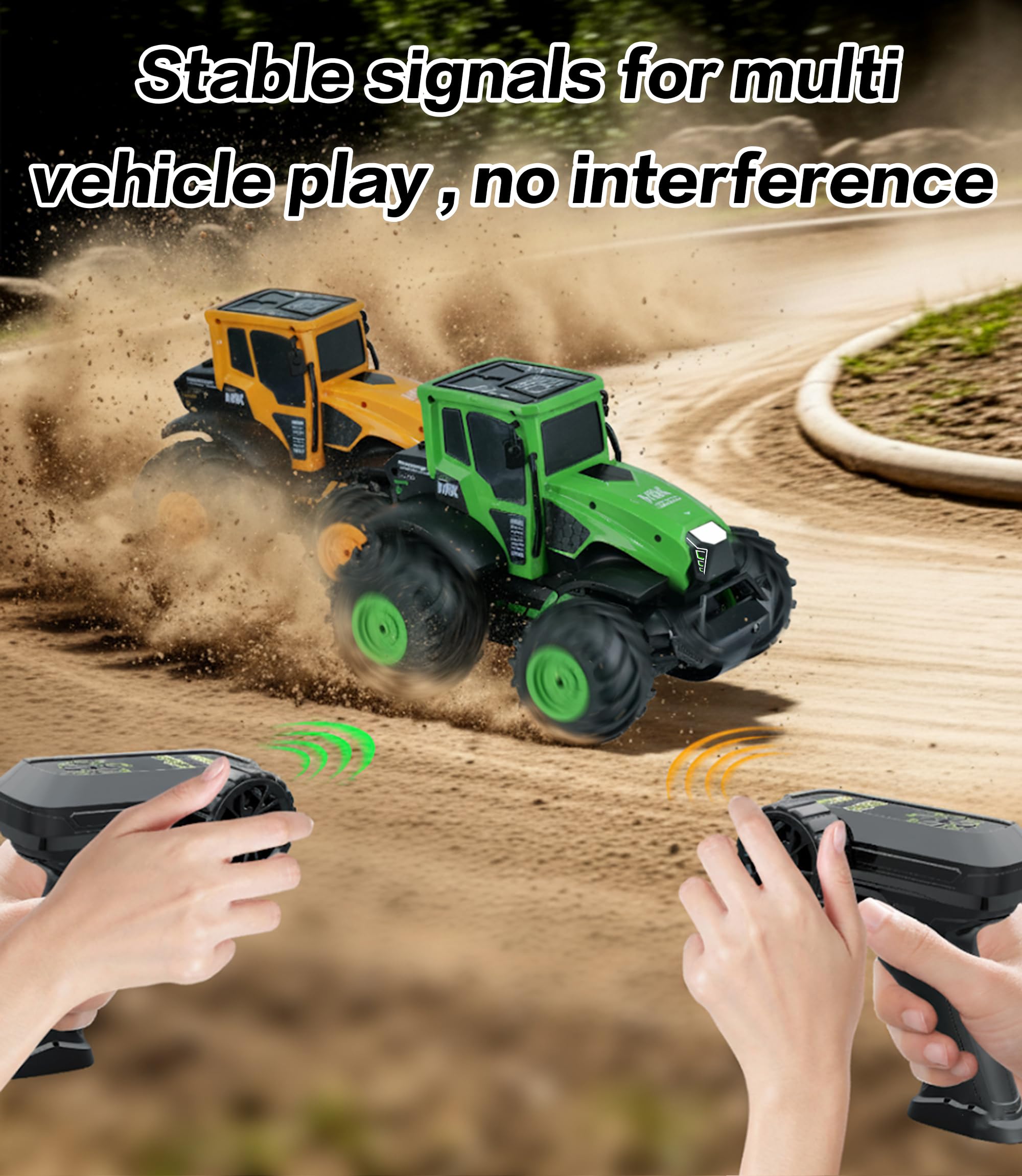 Coche Teledirigido Niños 1:14 Anfibio, 4WD Todo Terreno Agua y Tierra, RC Stunt Car Impermeable 2.4GHz, 360° Rotación 15km/h, 2 Baterías 1200mAh 90Min, Juguete Niño Niña 6+ Regalo Navidad Cumpleaños