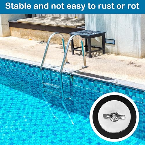 Miniatura 4 de Honoson 2 tapones de 1.25 a 1.5 pulgadas para piscina de invierno de PVCacero, tapones de orificio de goma para piscina, desnatador, expansión de