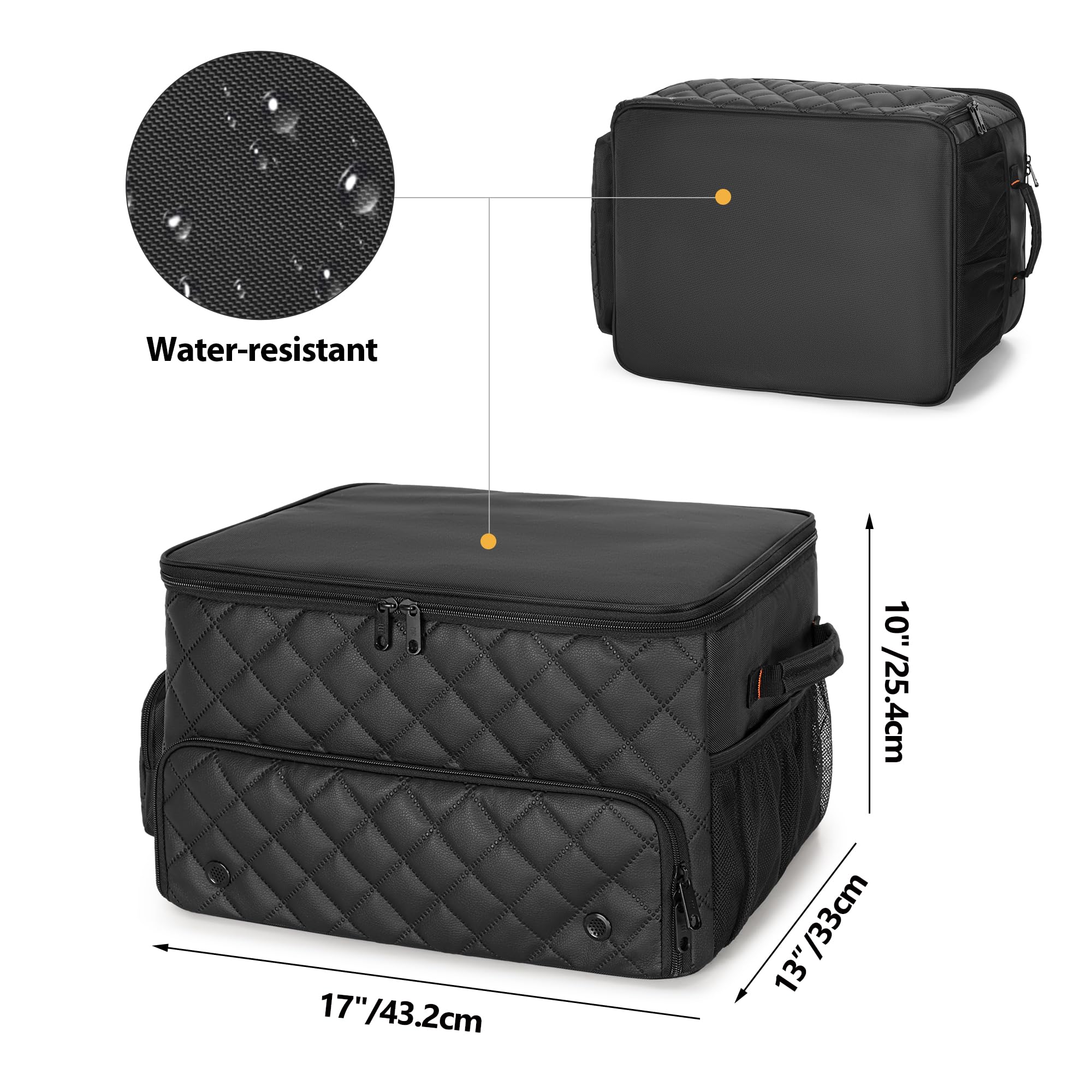 PGmoon Organizer per Bagagliaio da Golf a 2 Strati, Borsa per Riporre Auto da Golf con Scomparto Ventilato per 2 Aia di Scarpe, Armadietto per Auto da Golf per Palline, Vestiti, Tee, Guanti