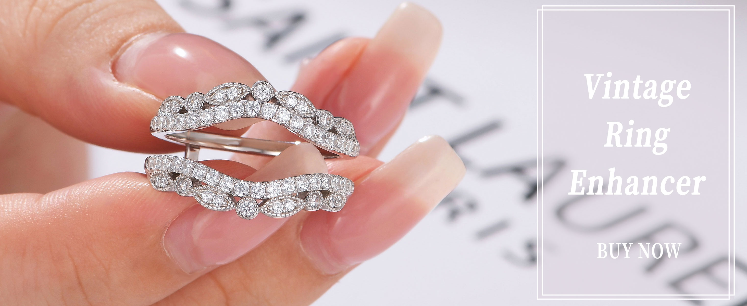 Wuziwen Vintage Wedding Bands for Women Curved Ring Enhancer for