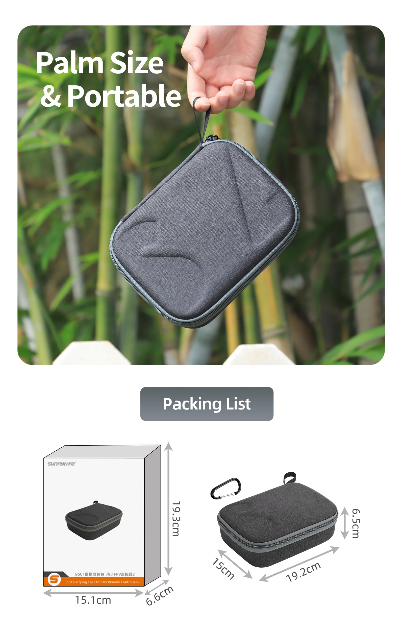 Generico Custodia per DJI Avata 2/Goggles 3/RC MOTION 3/FPV Remote Control 3, borsa portatile da viaggio Custodia rigida per Drone Accessori (per telecomando FPV 3)