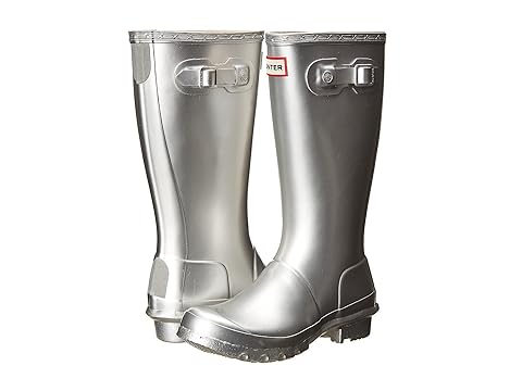 hunter silver rain boots