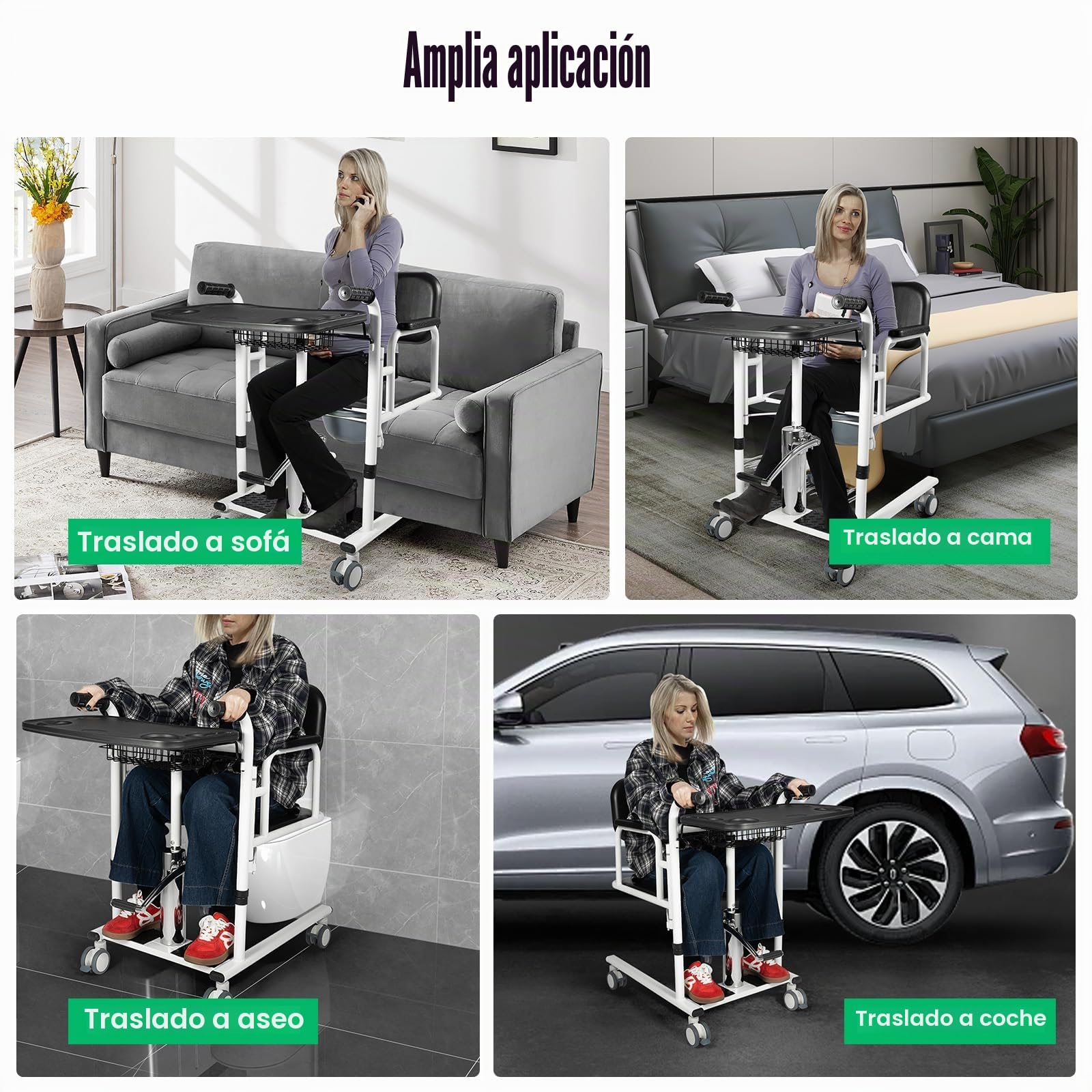 Asistencia de transferencia para pacientes, elevador de pacientes, silla de transferencia hidráulica, 150 kg, elevador hidráulico de pacientes, silla de transferencia para enfermos
