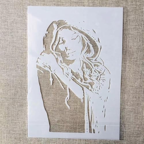 TIAMECH Plantilla A4 impermeable para pintar sobre madera, reutilizable, para manualidades, álbumes de recortes, para colorear, tamaño decorativo,