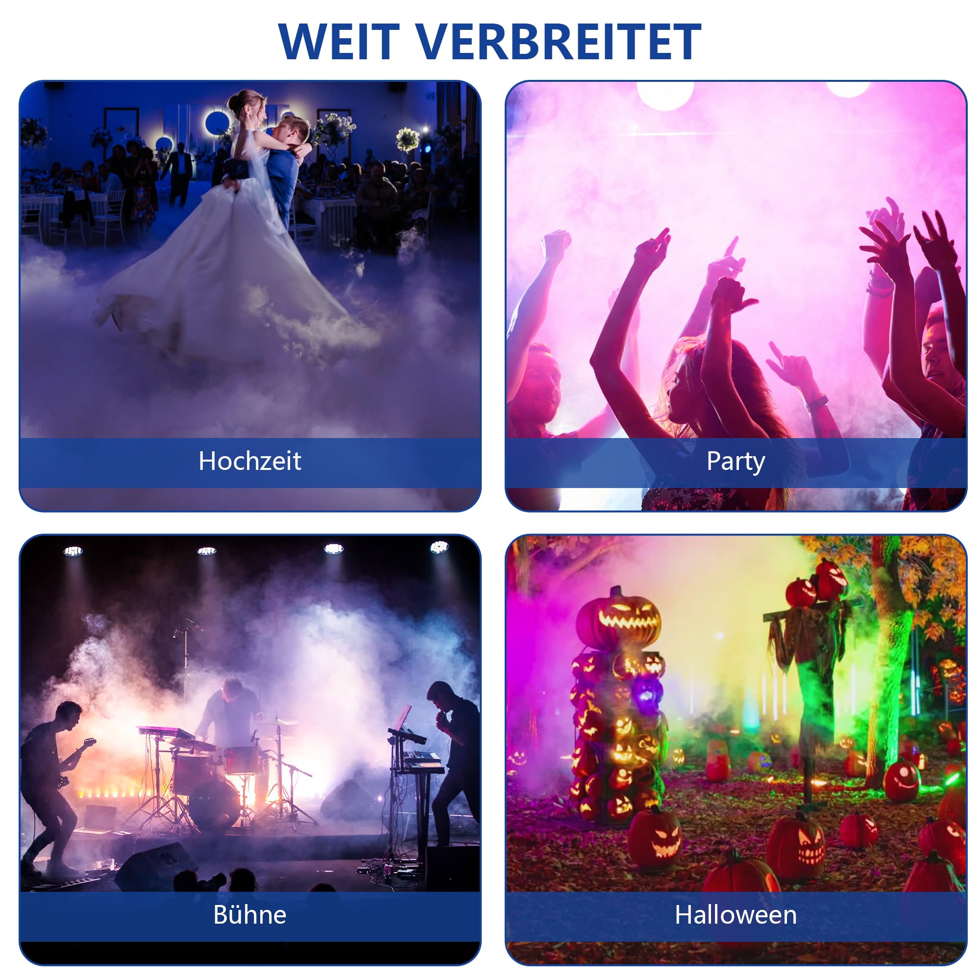 Telbum 1500W Boden Nebelmaschine mit Schlauch, Nebelmaschine Bodennebelmaschine mit Fernbedienung, DMX 512, Manuelle Steuerung, Timerfunktion, Rauchmaschine Fog Maschine für Halloween, Bühne, Hochzeit