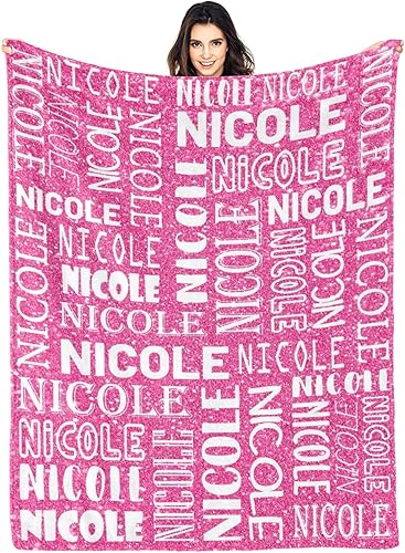 Dr.TOUGH Mantas personalizadas para niños, mantas y mantas personalizadas con nombre para niños y adultos (color 09, 40 x 50 pulgadas)