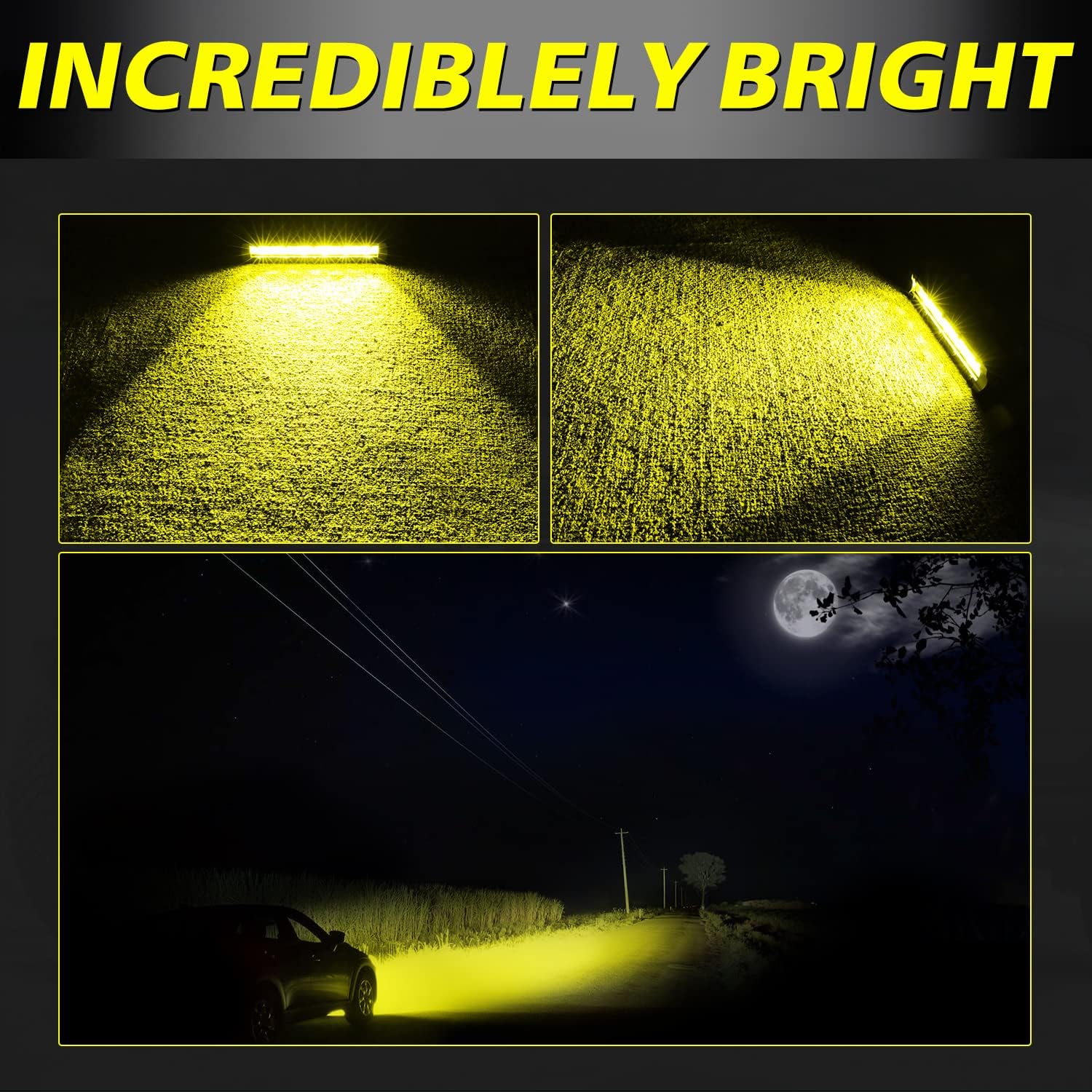 Amber Light Bars + Wiring Harness Kit