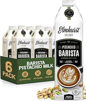 1925 Pistachio Milk Barista Edition – 32 Ounce (Pack of 6) Plant-Based, Vegan, Dairy-Free, Non-GMO, Kosher, Froths for Lattes & Iced Coffee, 3g Protein per Serving, Simple Ingredients