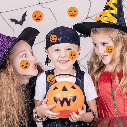 Miniatura 7 de 1000 calcomanías de rollo de Halloween, calcomanías de sello redondo, calcomanías de Halloween, calabaza, murciélago, araña, calcomanías de 1