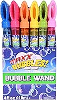 Vista 4 de Maxx Bubbles Paquete de 24 varitas de burbujas a granel de 14.6 pulgadas para juguete de verano, uso de actividades al aire libre e
