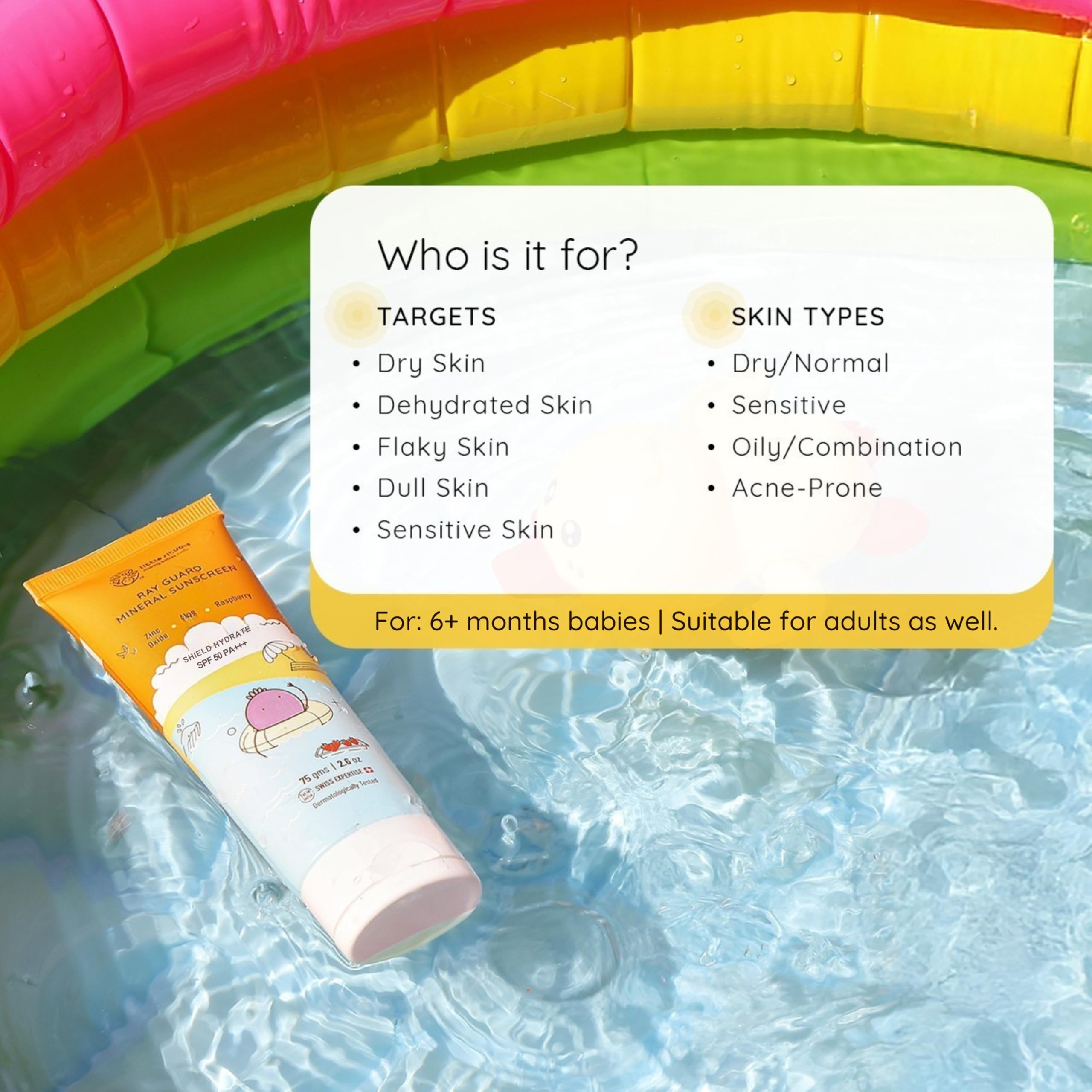 Little Rituals Mineral Baby & Kids SUNSCREEN Lotion Daily Use for Baby & Kids (0-15 years), SPF 50 PA+++ I No White Cast I UVA/UVB/IR + DIGITAL Wi-Fi & Bluelight Protection| Hypoallergenic| SWISS Technology | 75 gm 1