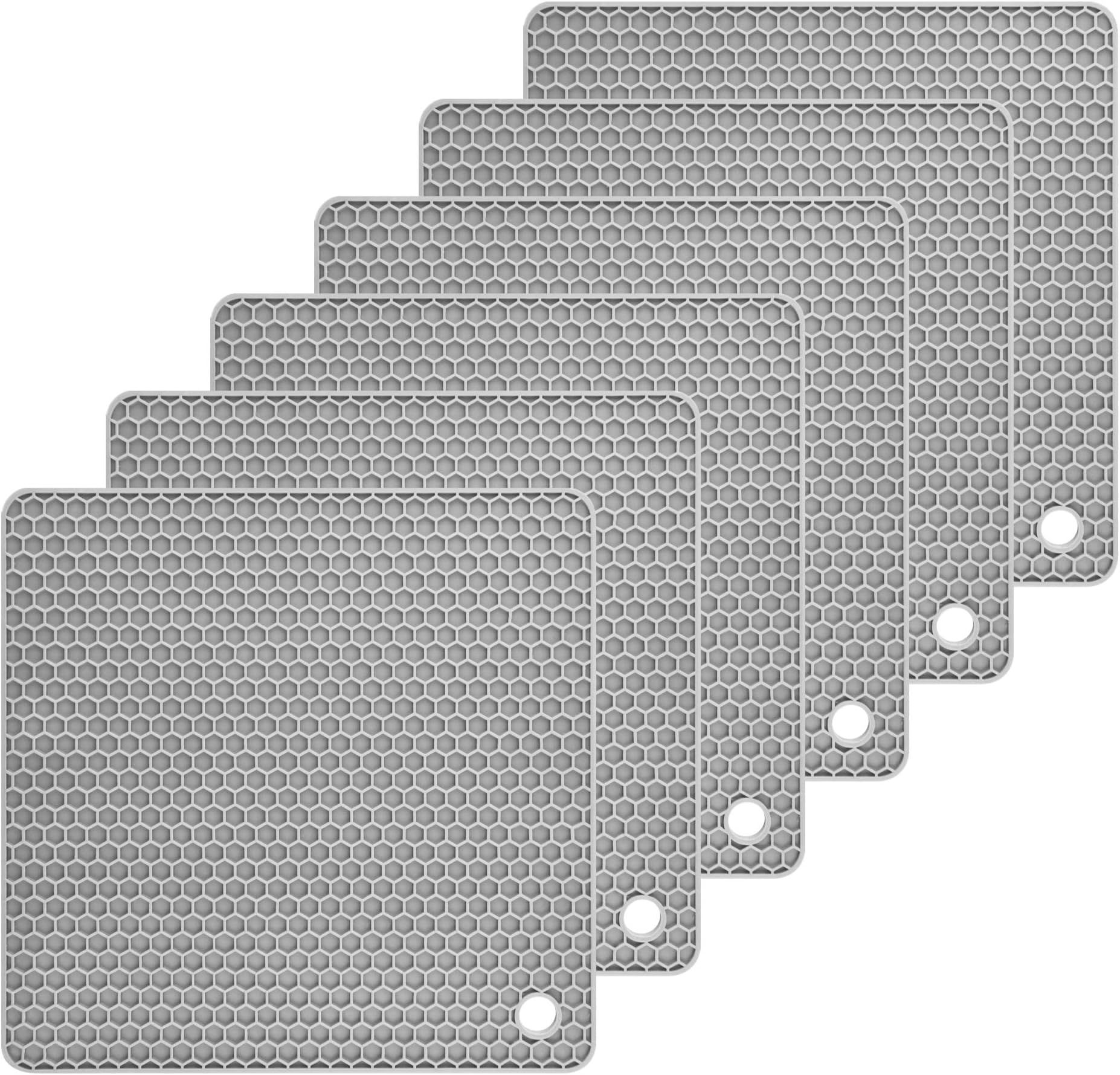 Viwehots Silicone Trivet Mat Pot HoldersLarge Round