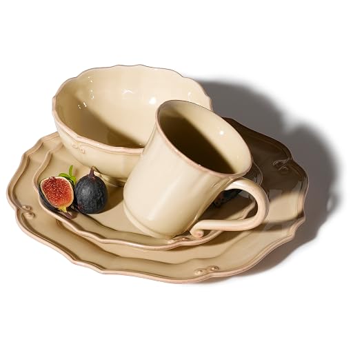 Pinzon Country Crafts 4-Piece Place Setting, Saffron