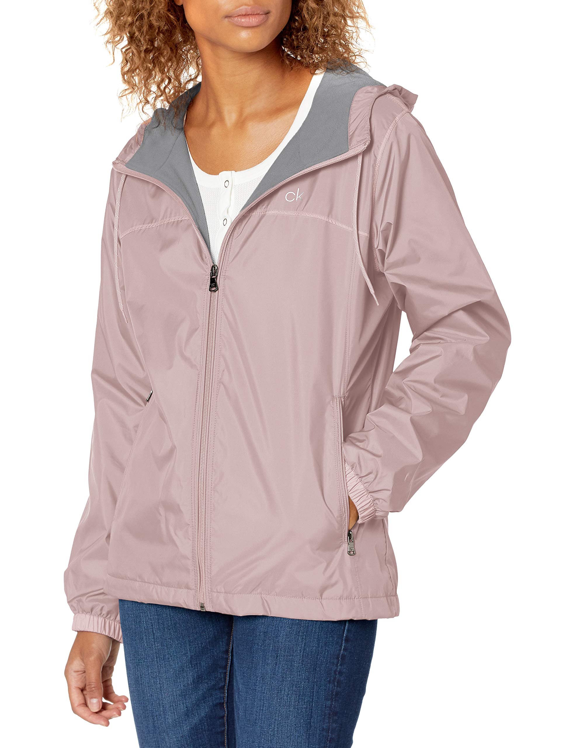 Calvin KleinWomens Zip Front Windbreaker
