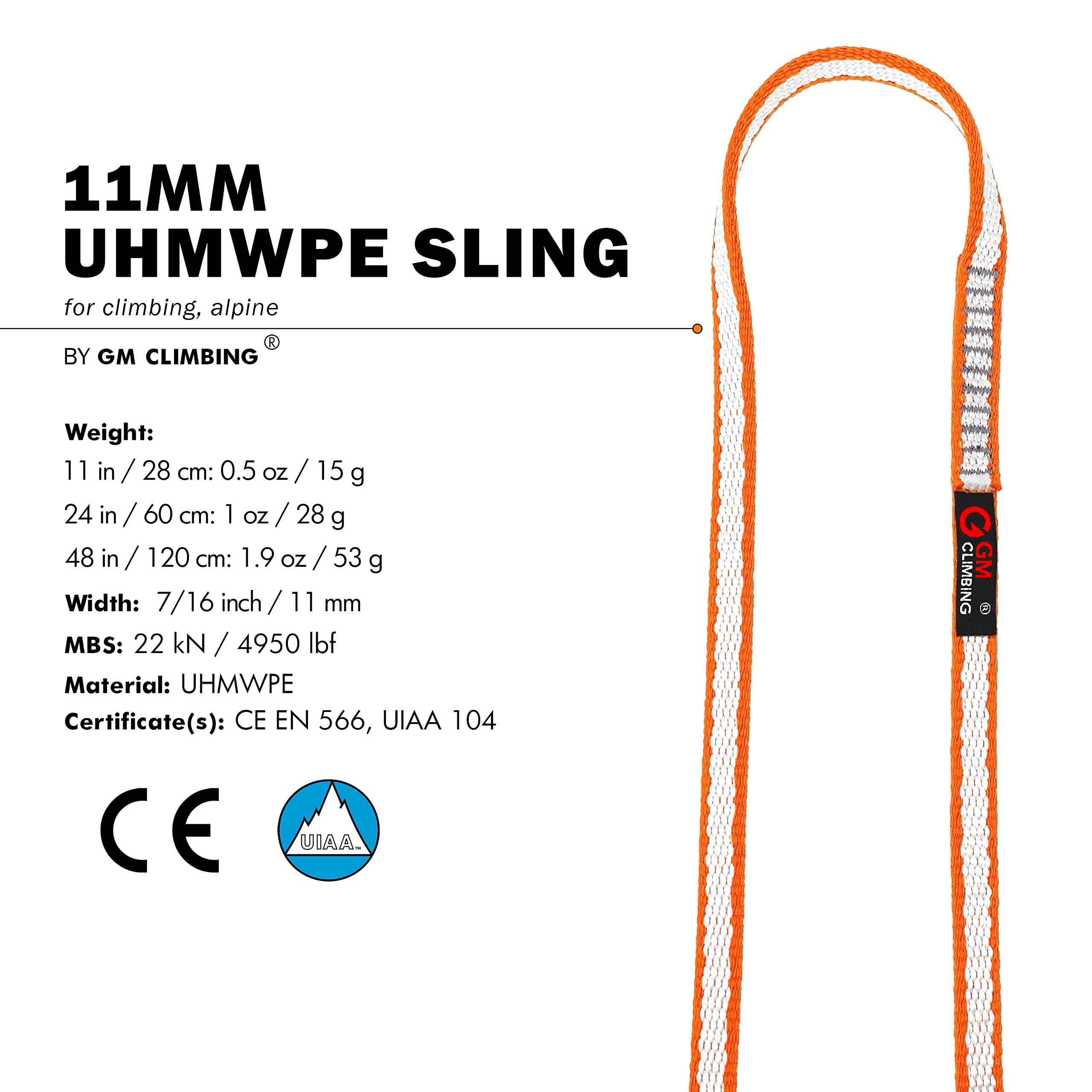 休日 X MONSTER 5 8 inch Nylon Climbing Sling, 22kN bing Straps for O